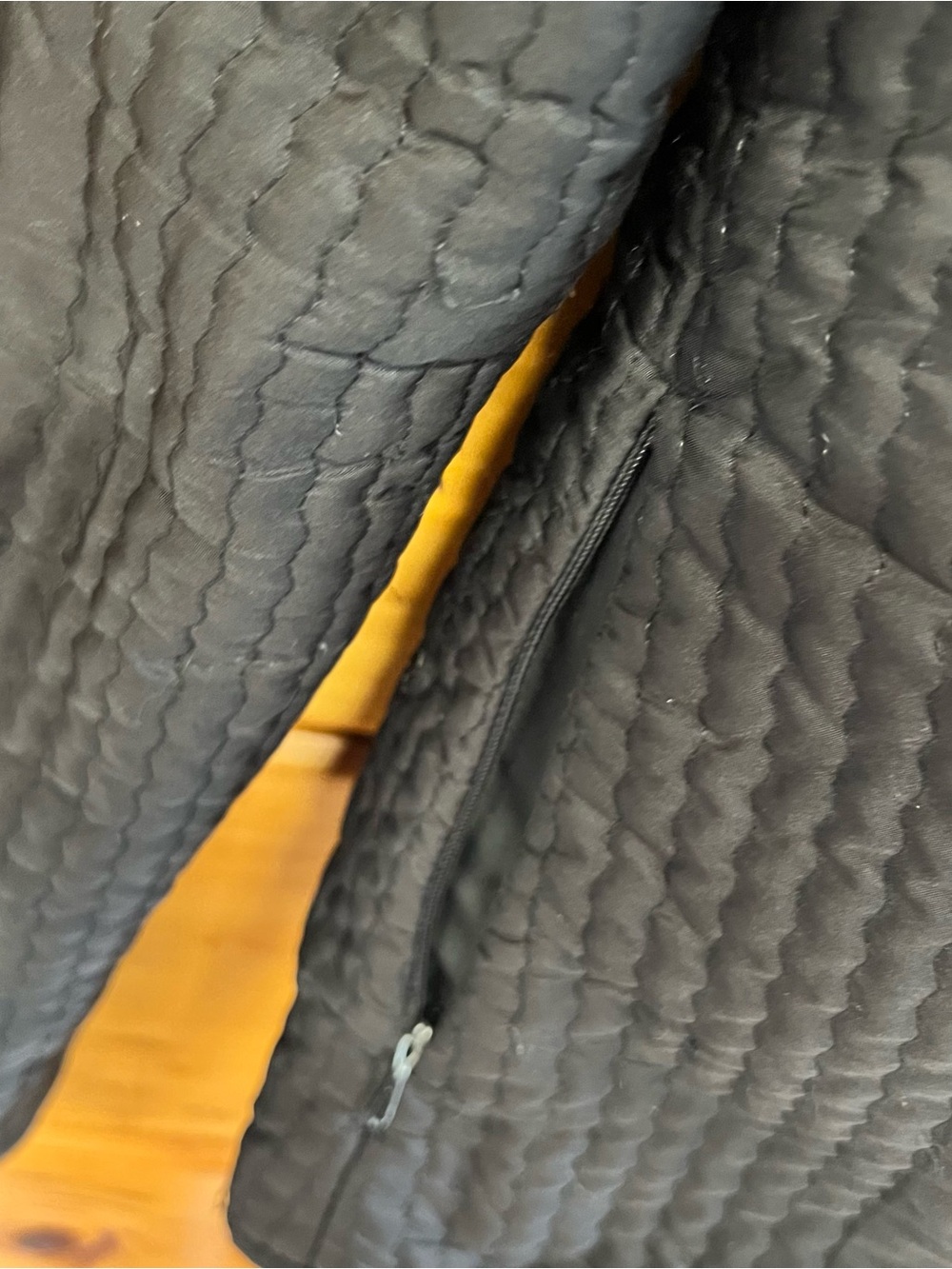 Warm E Studio Fleece Lined Quilted Full Zip Black Fur Lined Jacket M - Picture 3 of 5